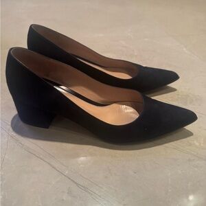 Gianvito Rossi Navy Wedge Pumps